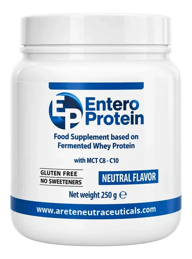 Whey fermentata BIOTIS®: il barattolo da 250 g di Enteroprotein, gusto neutro